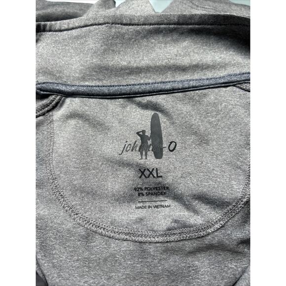 Johnnie-O Men's XXL Gray 1/4 Zip Long Sleeve Performance Shirt Polyester Spandex - Picture 9 of 9